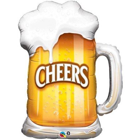 LOFTUS INTERNATIONAL Loftus International Q2-3488 35 in. Cheers Beer Mug Helium Shape Party Balloon Q2-3488